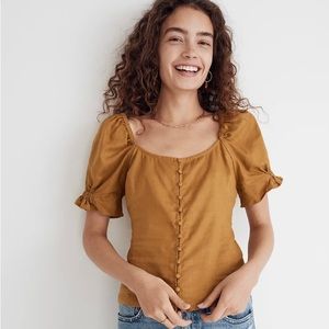 NWT Madewell square neck blouse